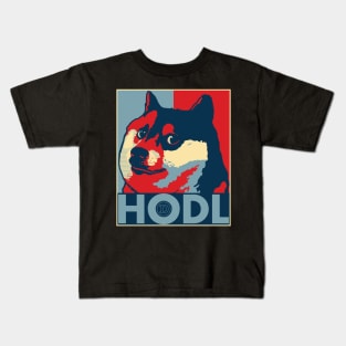 DOGECOIN HODL - Dogecoin Hodler Blockchain Cryptocurrency Kids T-Shirt